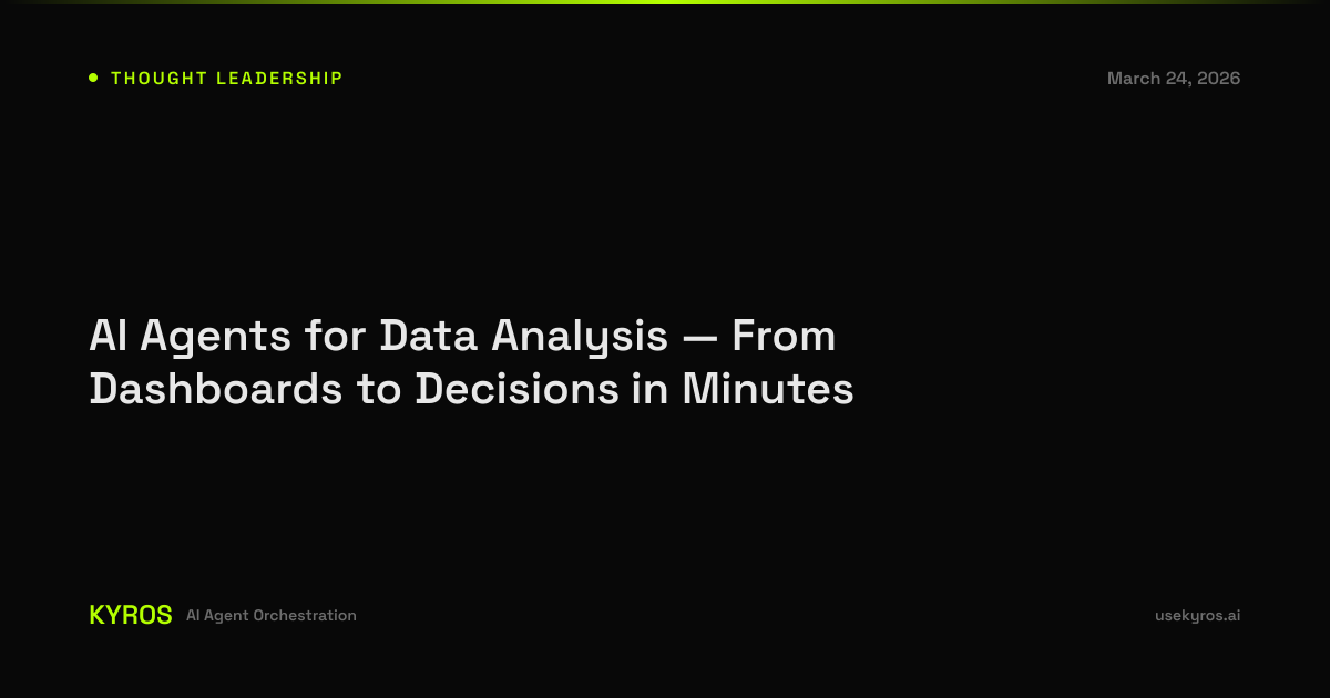 AI Agents for Data Analysis — From Dashboards to Decisions in Minutes ...